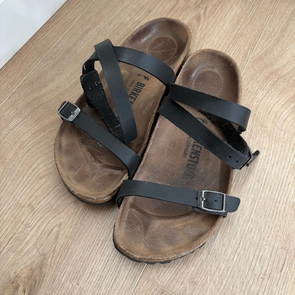 Birkenstock Black Leather Sandals